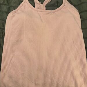 Lululemon Athletica Light Pink Ribbed Tank Top